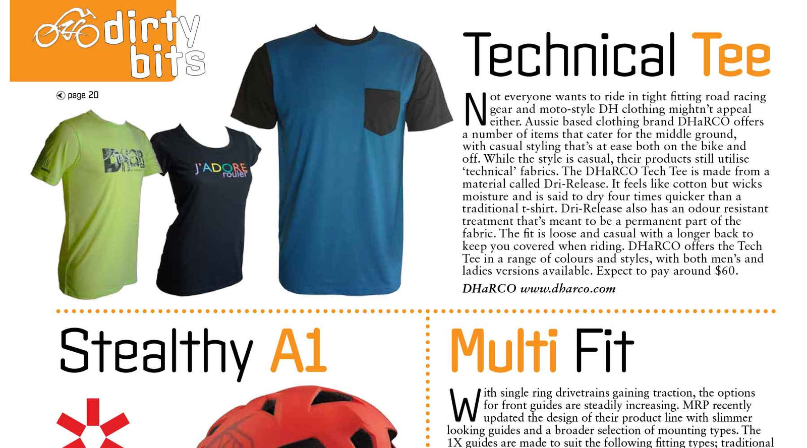Mountain Biking Australia features the DHaRCO Tech Tee