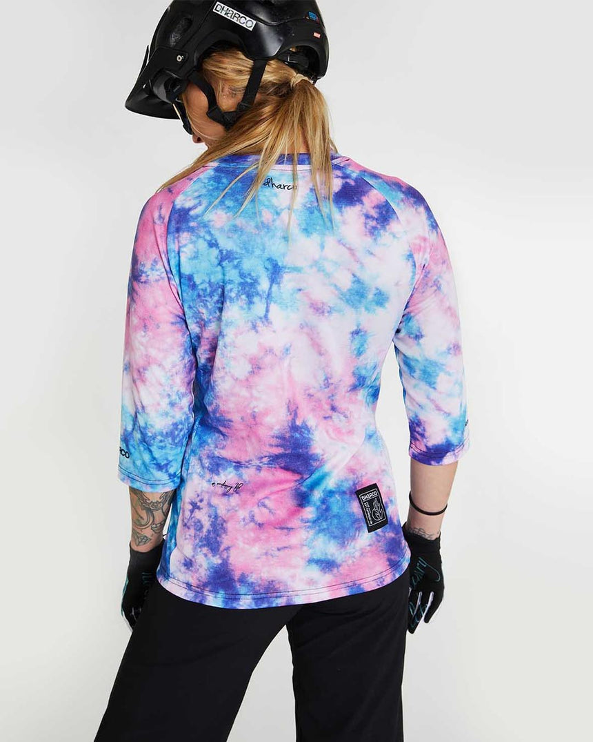 Womens 3/4 Sleeve Jersey | Tie Dye