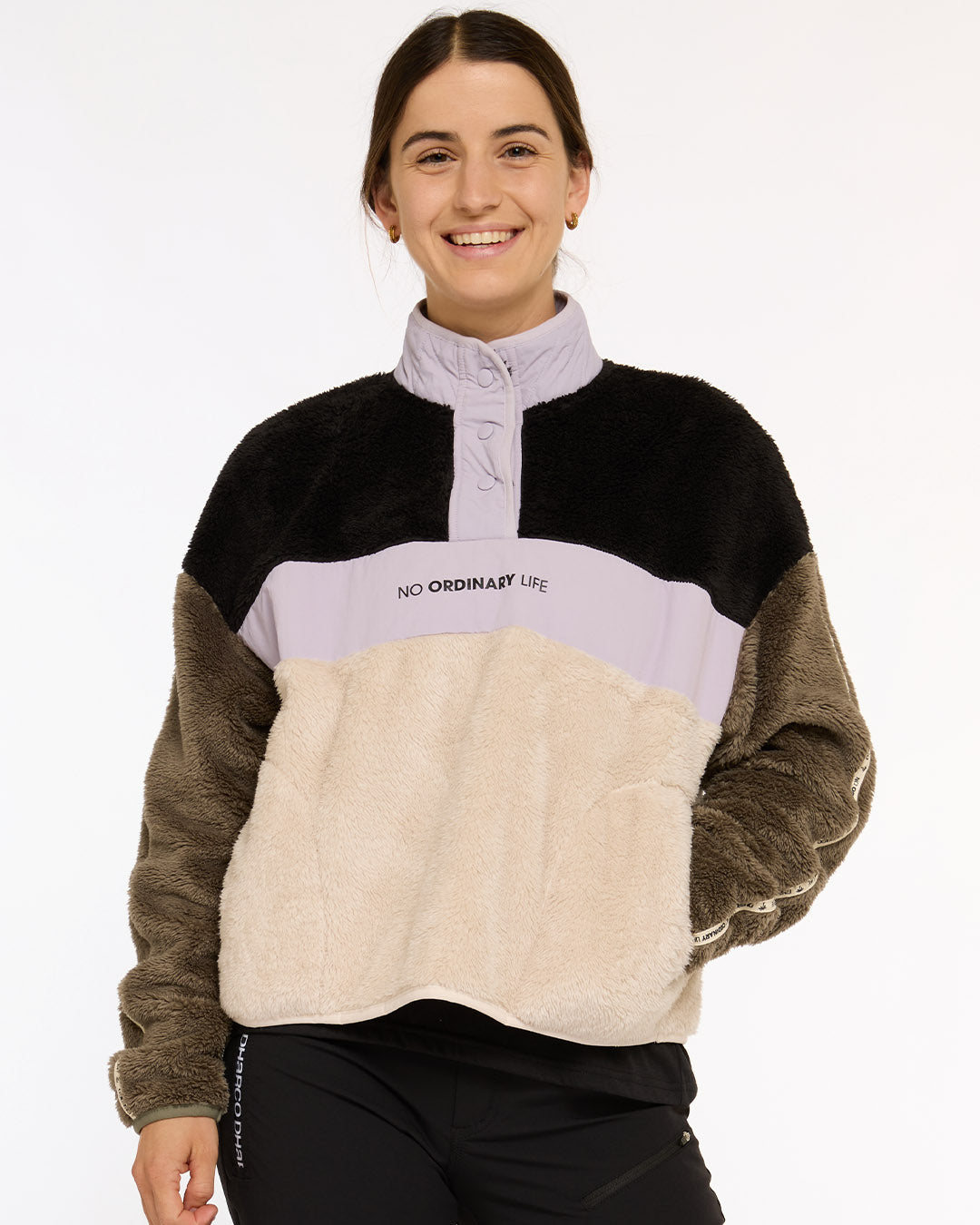 Womens Sherpa Half Zip Fleece | Triple Scoop