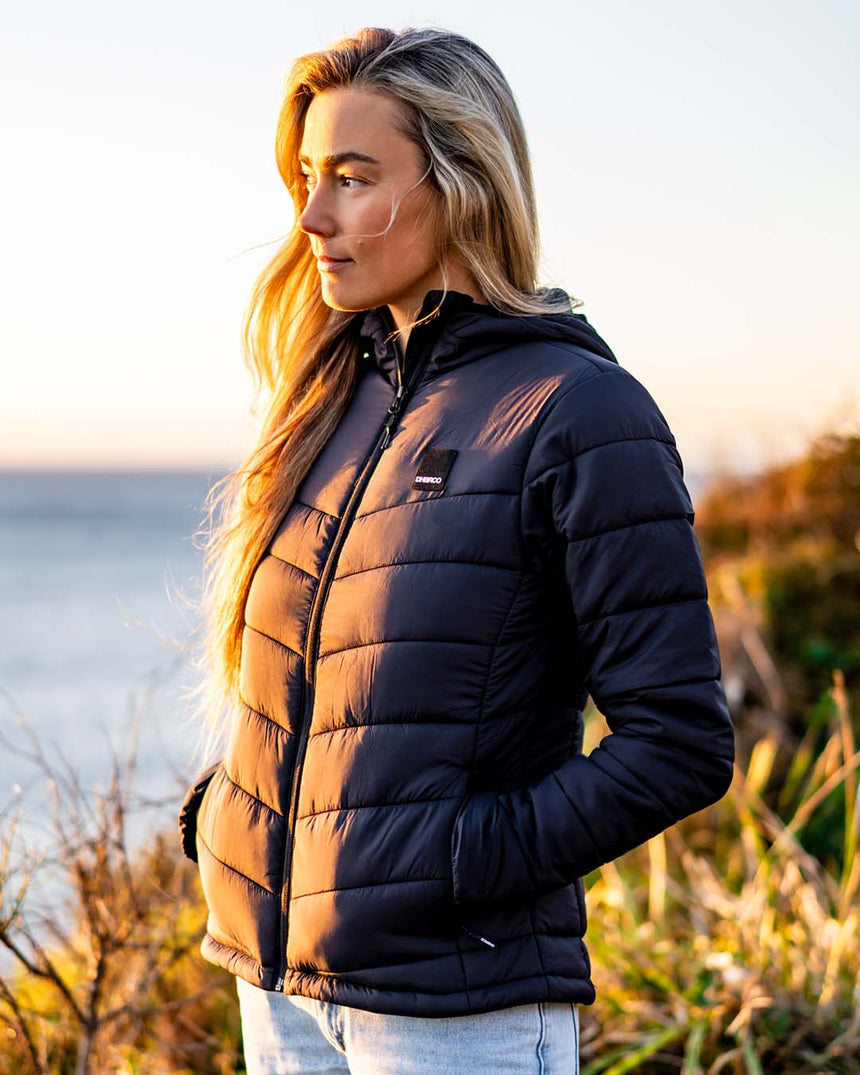 Womens Roam Puffer Jacket | Black