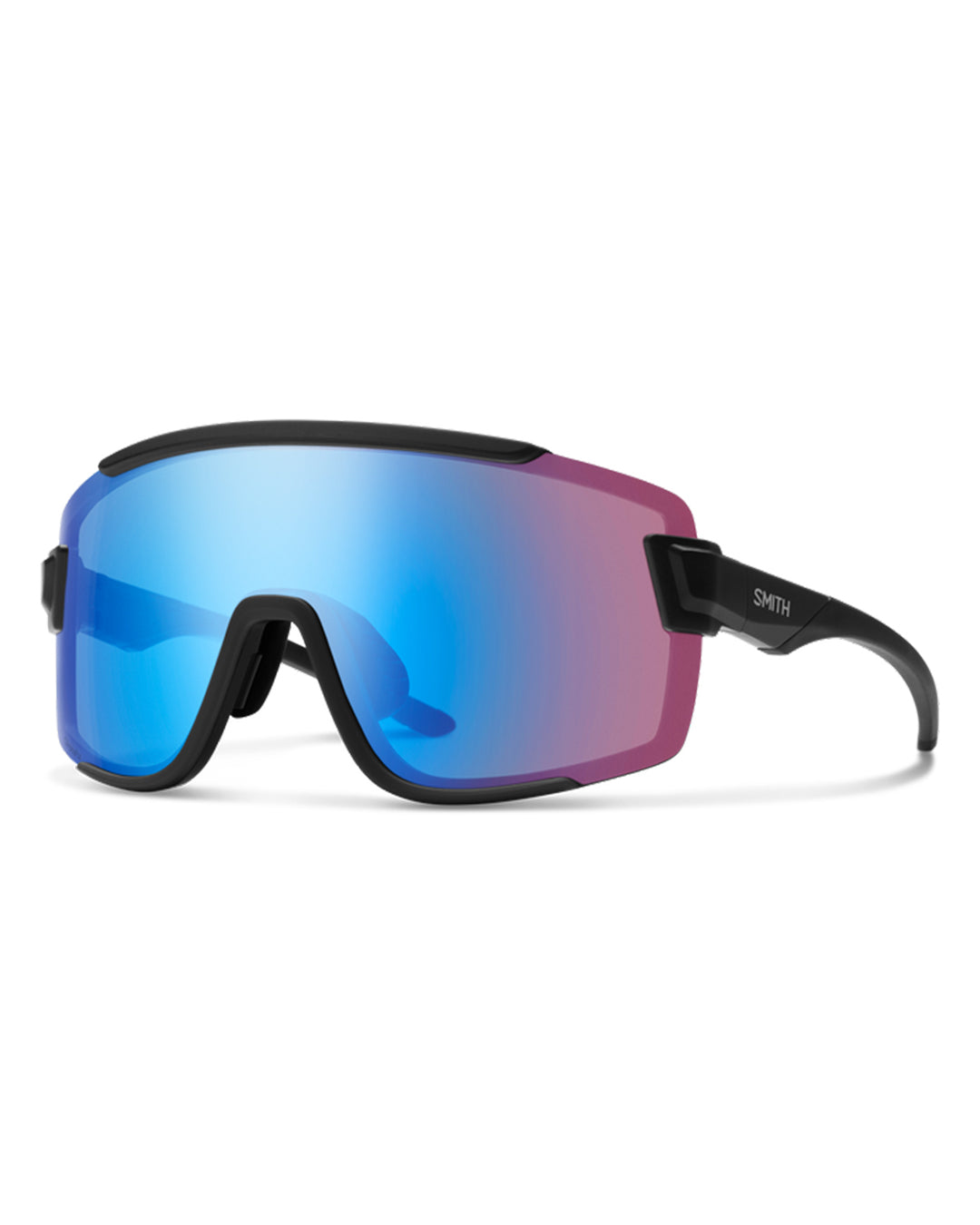 Smith Wildcat Matte Black w/ ChromaPop Low Light Rose Blue Mirror