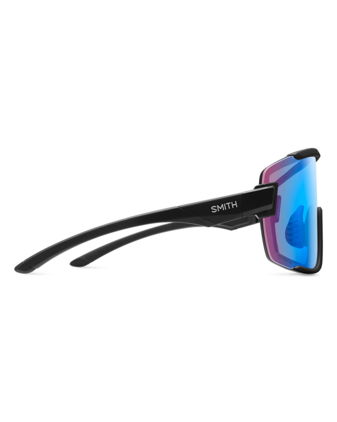 Smith Wildcat Matte Black w/ ChromaPop Low Light Rose Blue Mirror