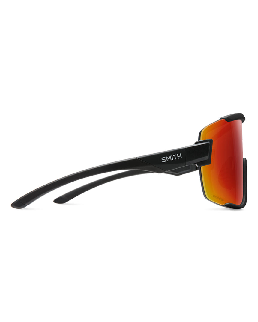 Smith Wildcat Matte Black w/ ChromaPop Red Mirror