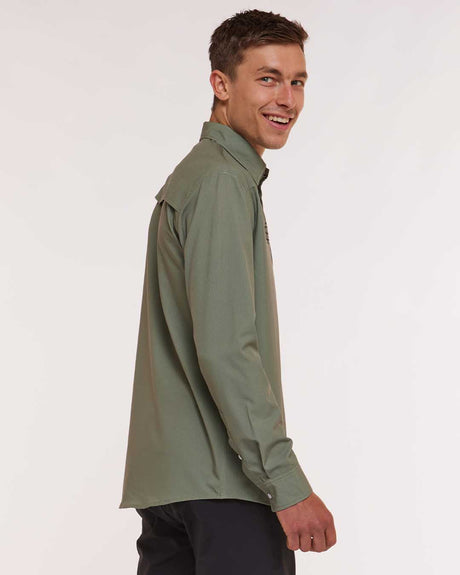 Mens Western Shirt | Kyle Strait Signature Edition Green