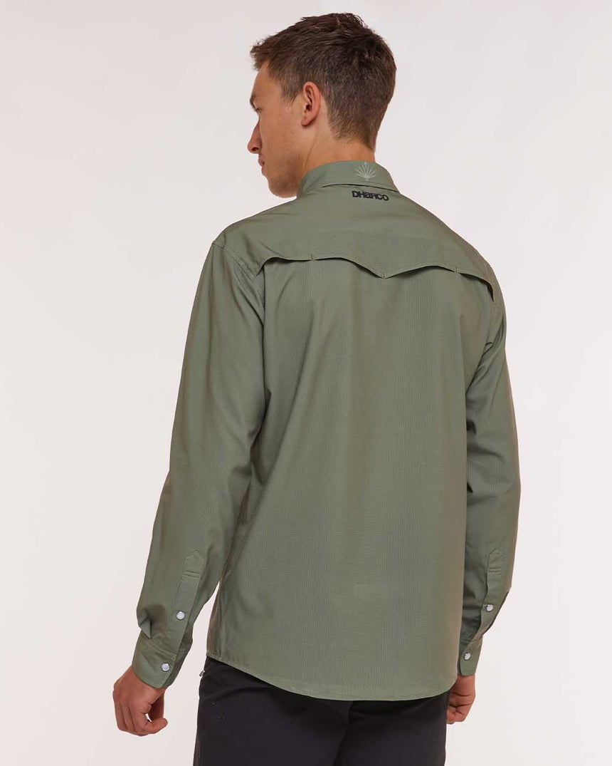 Mens Western Shirt | Kyle Strait Signature Edition Green