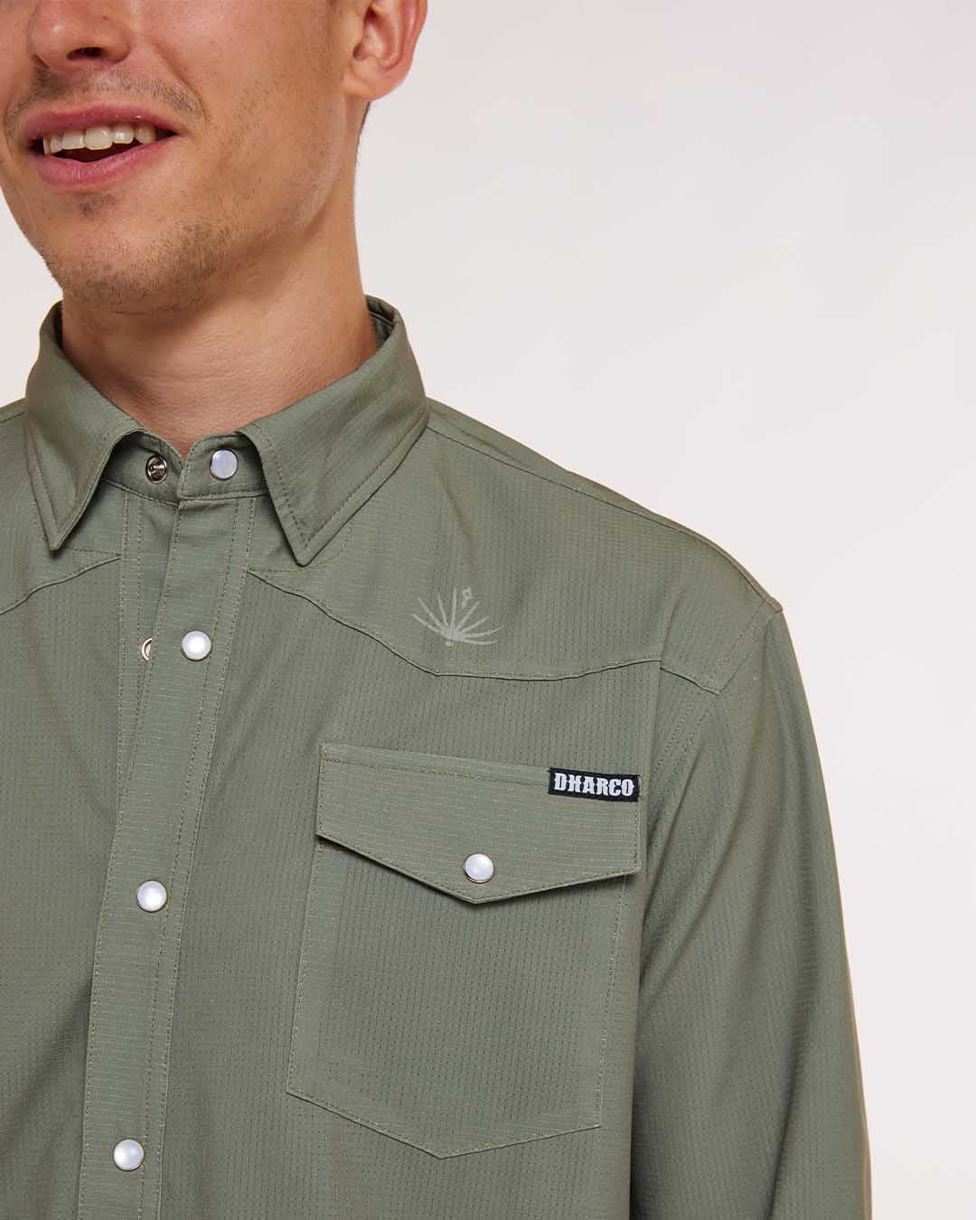 Mens Western Shirt | Kyle Strait Signature Edition Green