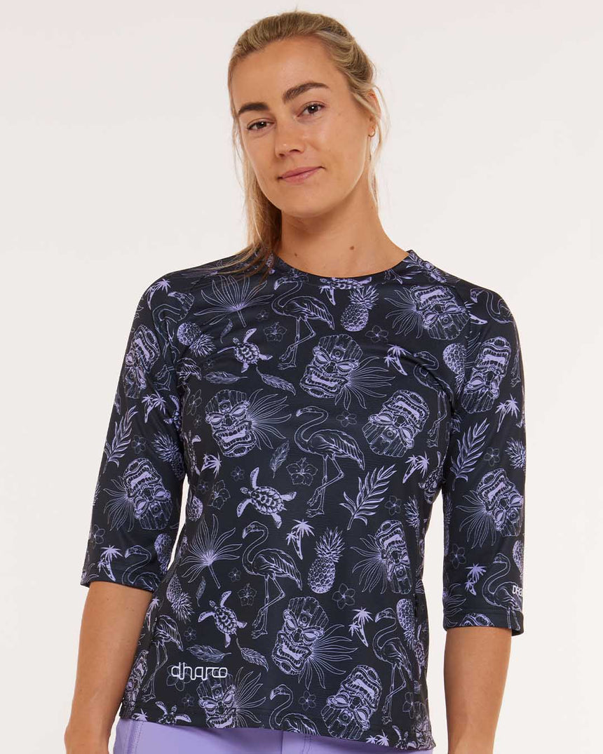 Womens 3/4 Sleeve Jersey | Purple Fraser