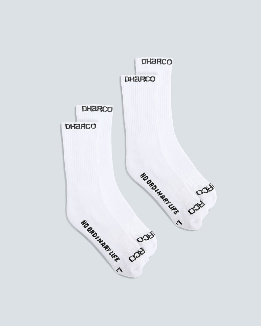 2 Pack: White | Crew Socks