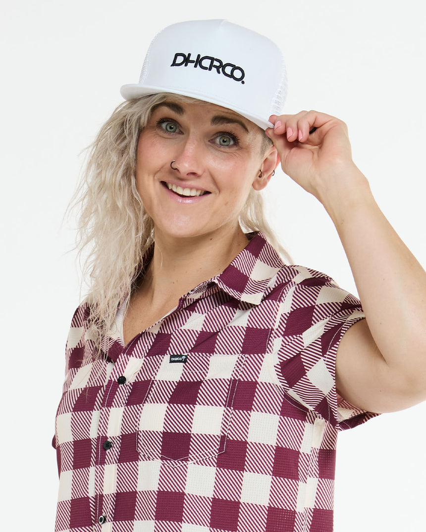 Flat Brim Trucker | White