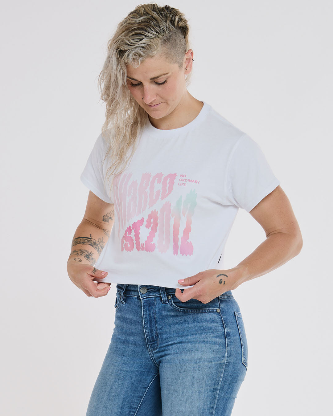 Womens Cotton Crop | White