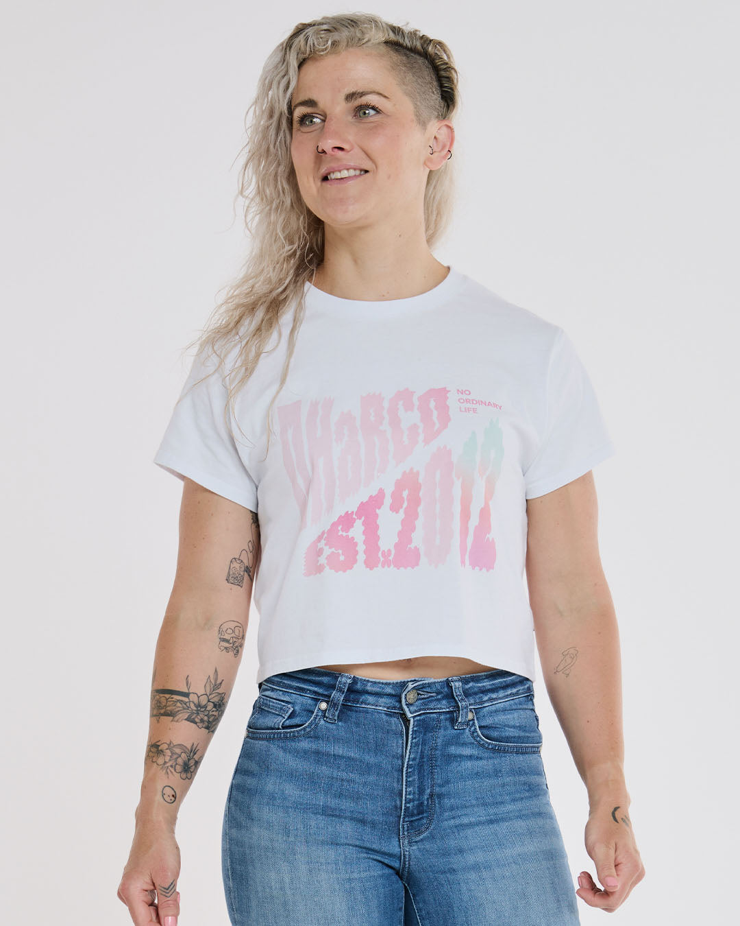 Womens Cotton Crop | White