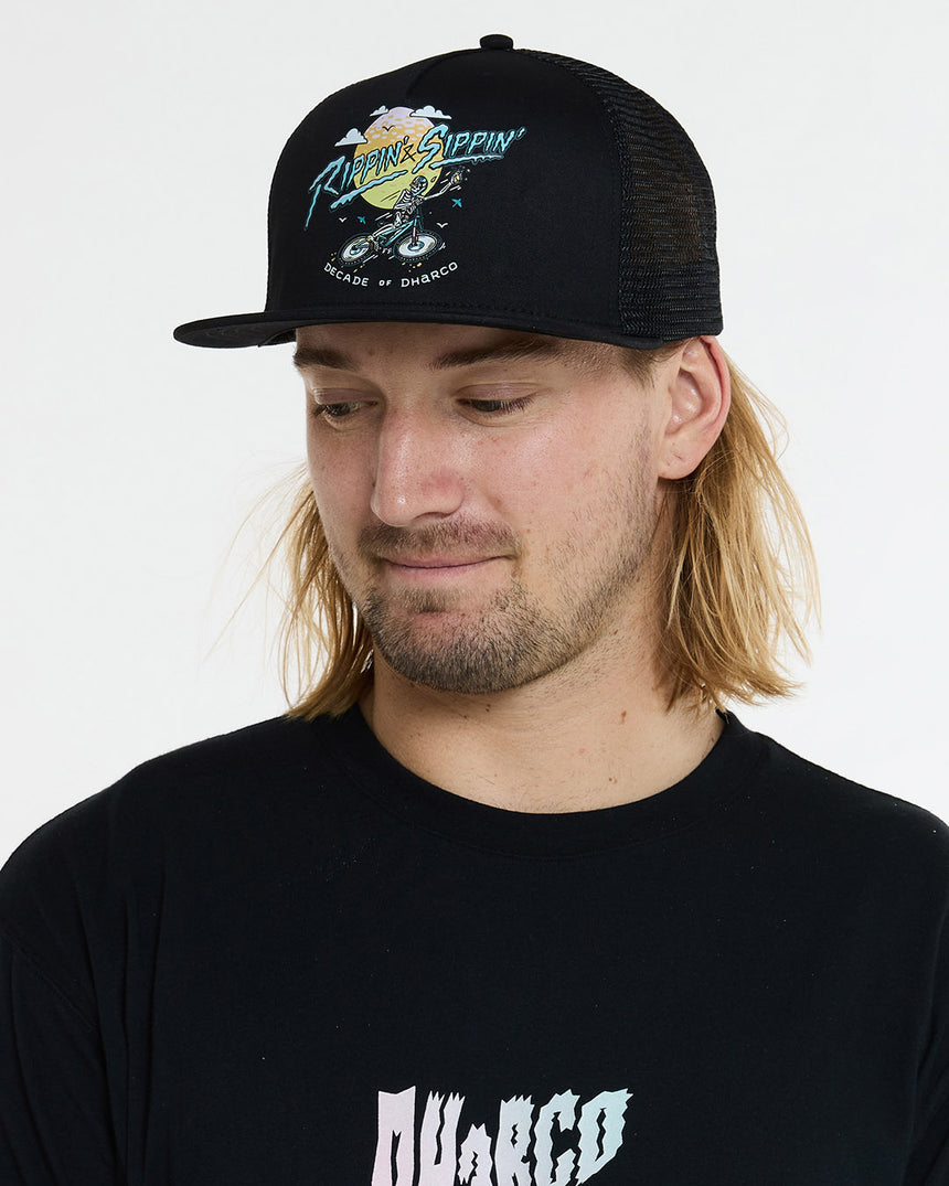 Flat Brim Trucker | Rippin & Sippin