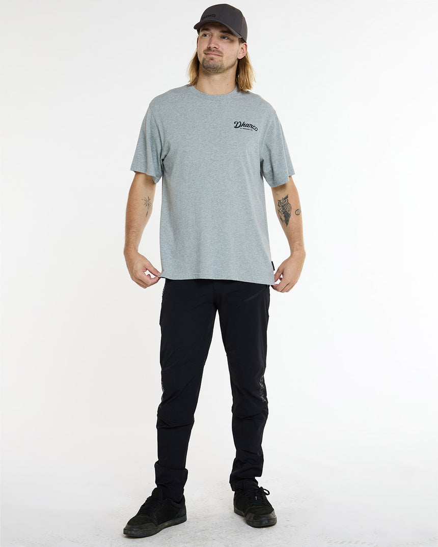 Mens Cotton Tee | Grey Marble