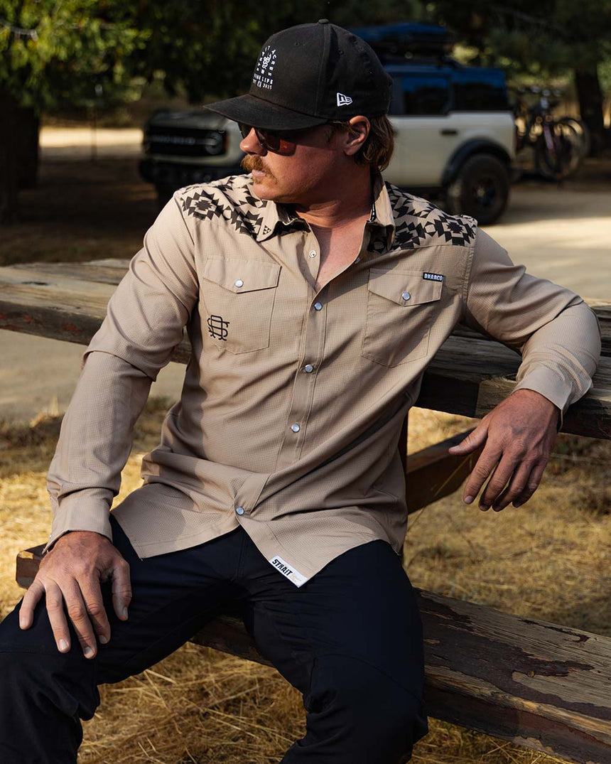 Mens Tech Long Sleeve Shirt | Kyle Strait Signature - Round Up