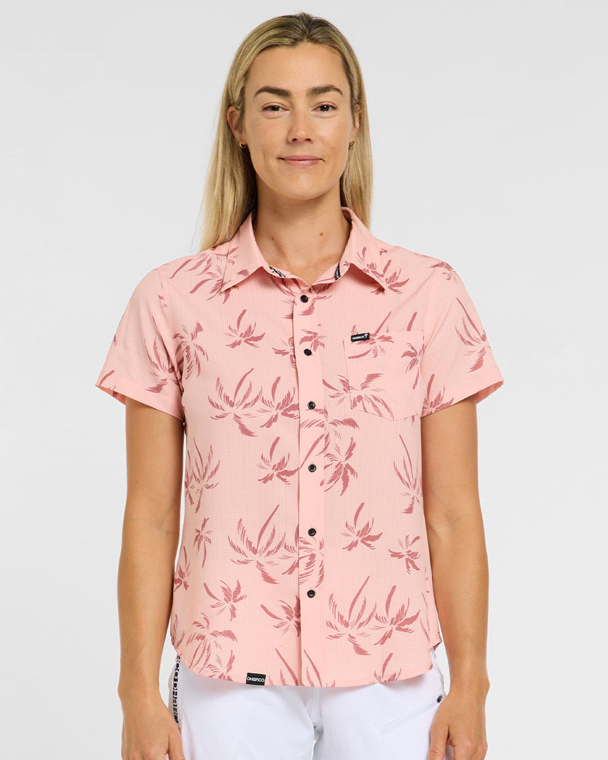 Womens Tech Party Shirt | Pink Palm