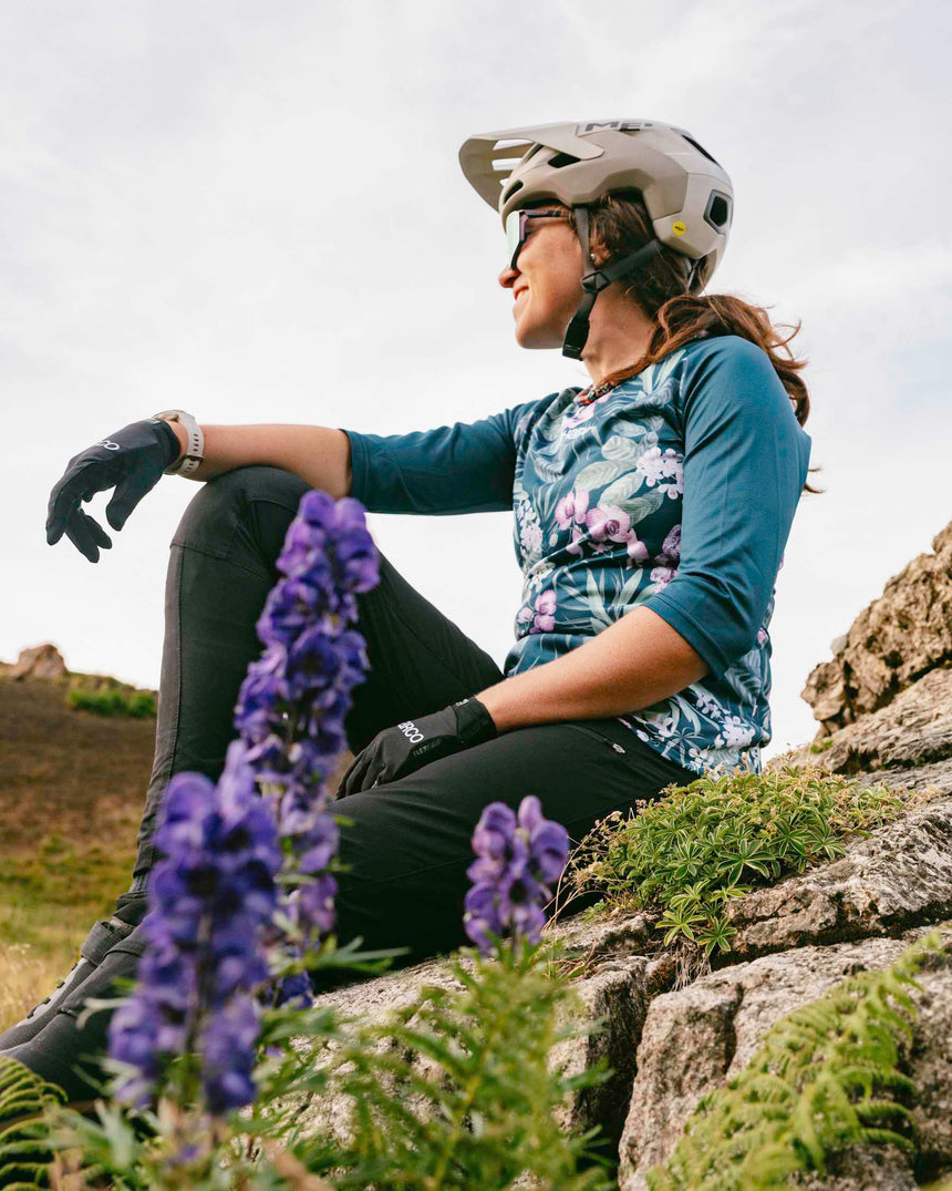 Womens 3/4 Sleeve Jersey | Wild Orchid