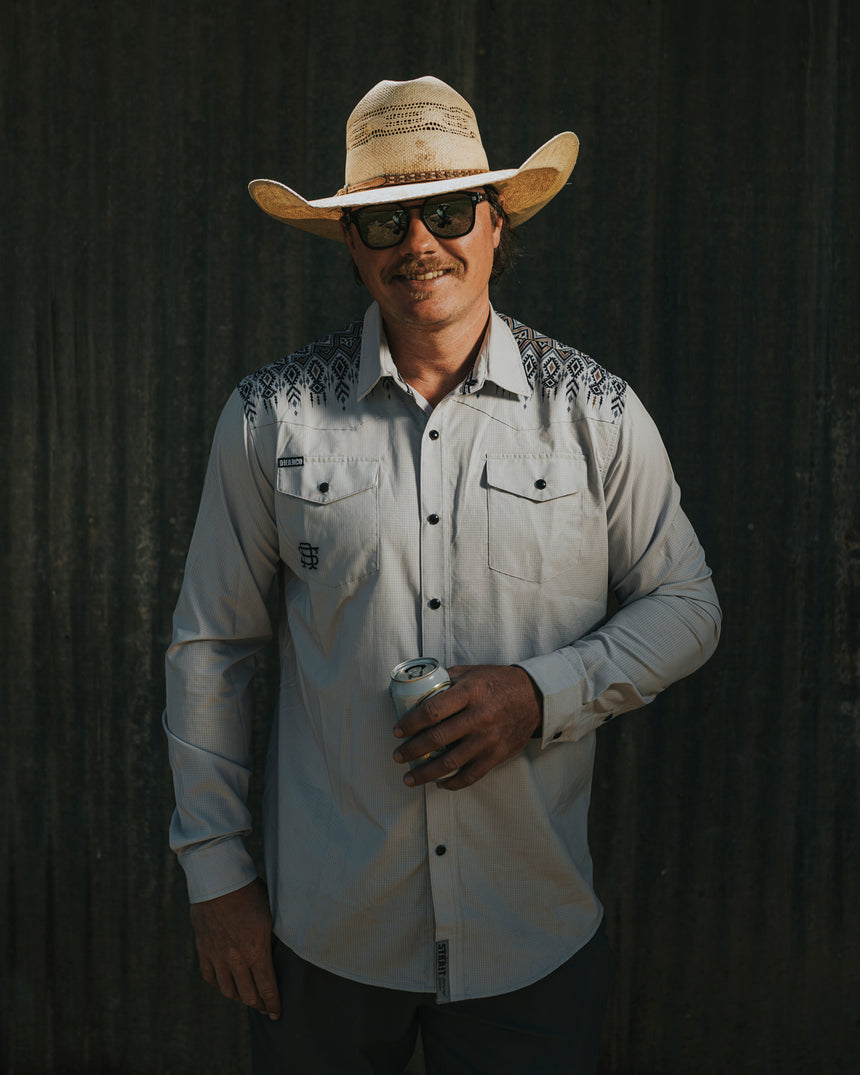 Mens Long Sleeve Button Up | Kyle Strait Signature Rattlesnake