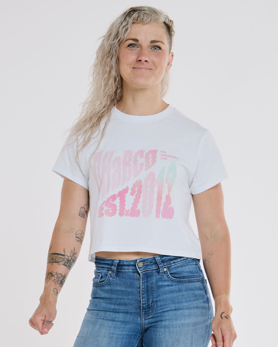 Womens Cotton Crop | White