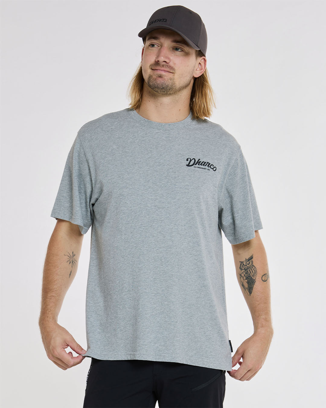 Mens Cotton Tee | Grey Marble