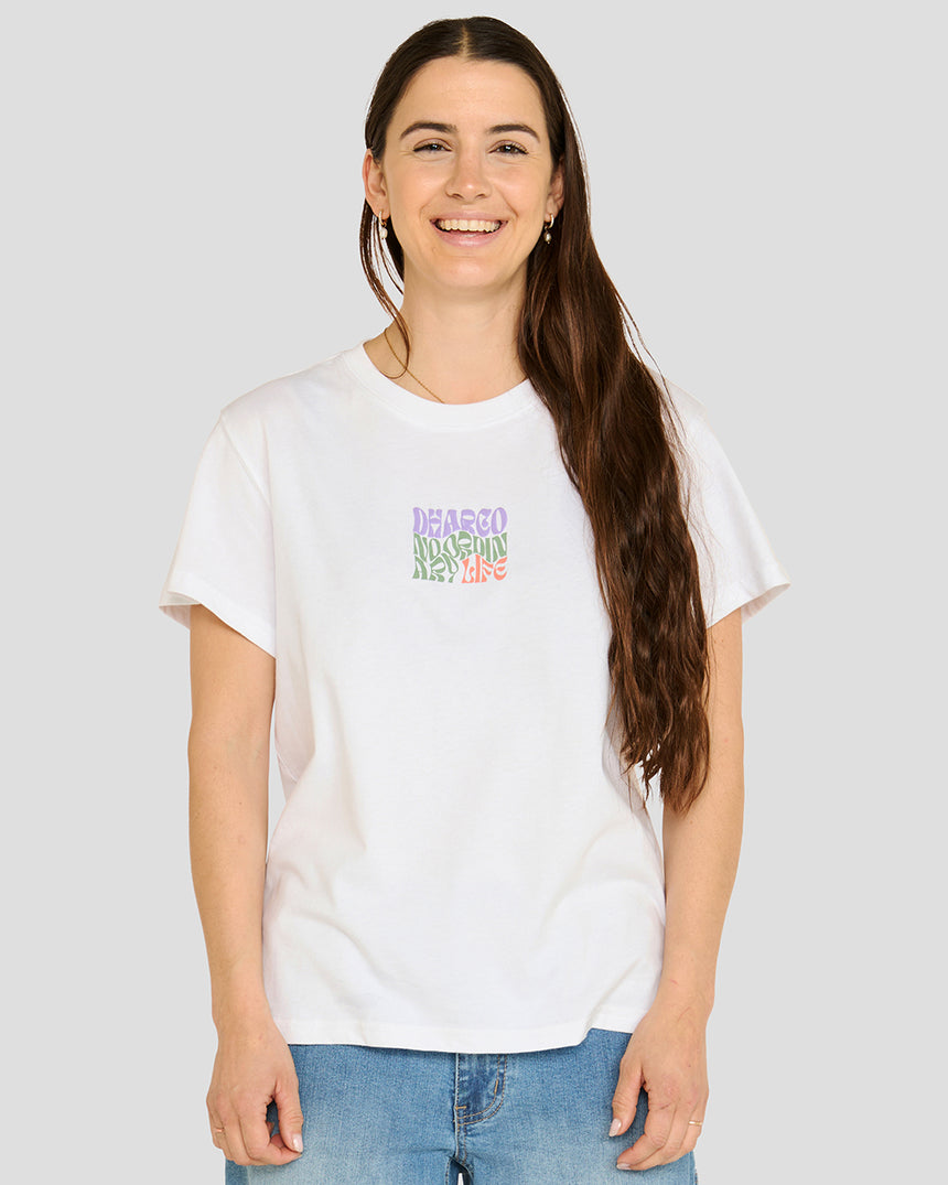 Womens Cotton Tee | Palmie | WOMENS | TOPS | TEES | SHORT SLEEVES | COTTON CROP | DHaRCO | MTB | Image 3 of 5