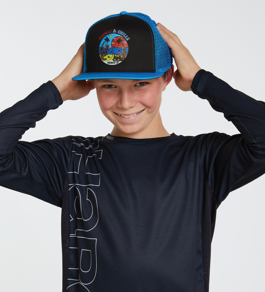Youth Flat Brim Trucker | Thrills & Chills